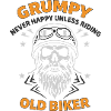 Grumpy Old Biker Skull