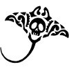 Manta Ray and Skull (Black)