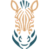 Zebra Head Neon Lines