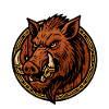 Wild Boar Ring Tribal Style