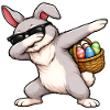 Dabbing Easter Bunny