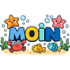 MOIN Möwe Leuchtturm Maritim Bunt
