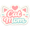 Motif pastel de maman chat