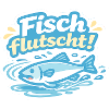 Fisch flutscht! Cartoon-Sticker