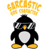Penguin Sarcastic Side Character Sunglasses Logo