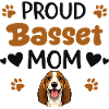 Proud Basset Mom, Basset Hound