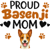 Stolze Barkless Dog Mutter, Basenji