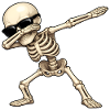 Dabbing Skelett