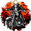 Motorrad Skelette
