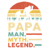 Papa Myth Legend Retro Sunset