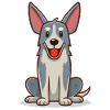 Small, funny, gray dog (comic)