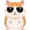 Cool Hamster with Sunglasses