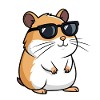 Coole Hamster Dunkle Brille