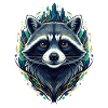 Raccoon Forest Magic Graphic