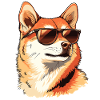 Shiba Inu Sunglasses: Chill Dog
