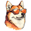 Shiba with sunglasses style