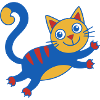 Bunter Katzenzauber Sprung