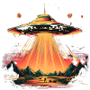 UFO arc over mountains