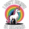 Unicorn Rainbow Non credo negli umani