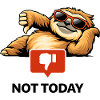 Thumbs-Down Sloth in Sunglasses