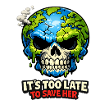 Earth skull skull planet t-shirt