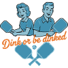 Pickleball-lustiger Spieler Dink Oder Werde Liebe
