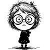 Sticker Girl Melancholy Empty Gaze Manga