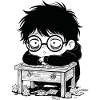 Student Burnout Office Blank Stare