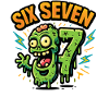Six Seven 67 Zombie Horror Humor Italian Brainrot