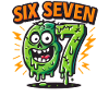 Six Seven 67 Zombie Skräck Humor Italiensk Brainrot