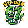Six Seven 67 Zombie Horror Humor Italiensk Hjernerot