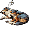 Hundemüde Australian Shepherd Aussie Aussiehalter