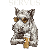 Lustiges Servus Wildschwein Mit Bier