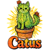 Catus Cat Cactus Illustration