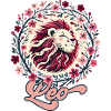 Floral Leo Circle