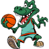Basketball player crocodile