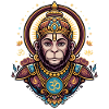 Monkey King with Om Symbol