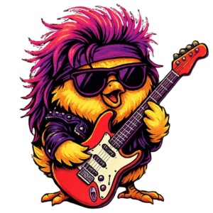 Rock Chick Retro Guitarist