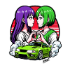 Neon Duo Heart Car Drift