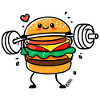 Weightlifting Hamburger Hero