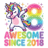 Einhorn Regenbogen Acht Design