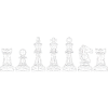 Minimalist Chess Pieces Design Board Game