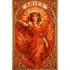 Aries Feuerstern im Art Nouveau Stil