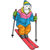 Eisbär Skifahrer Ski Wintersport