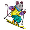 Rat Skier Ski Winter Sports