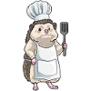 Hedgehog Cook Spatula Cooking