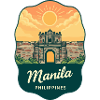 Manila Intramuros Retro Sunset Travel Badge