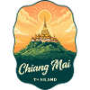 Chiang Mai Doi Suthep Retro-Reiseabzeichen