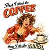 Retro Pin-Up: Prima bevo il caffè
