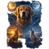 Golden Retriever Two Moons